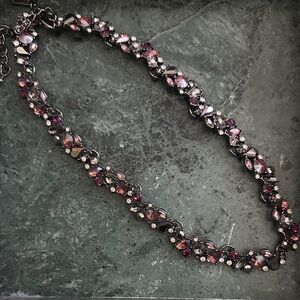 Elegant Pink and Silver Women's Necklace